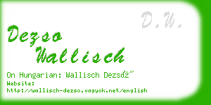 dezso wallisch business card